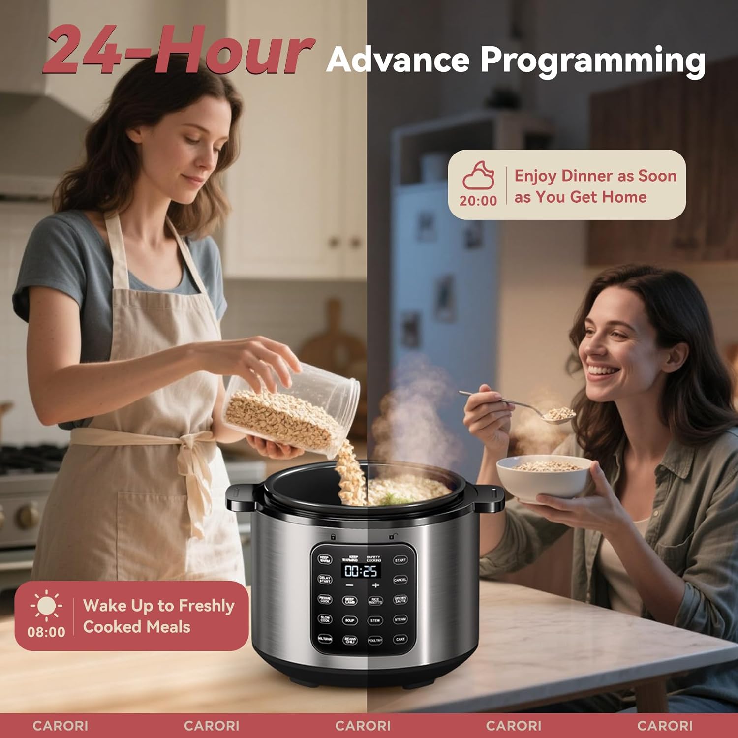 Instant Pot Duo 7-in-1 Electric Pressure Cooker, Slow Cooker, Rice, Steamer, Sauté, Yogurt Maker, Warmer & Sterilizer, Includes App With Over 800 Recipes, Stainless Steel, 6 Quart