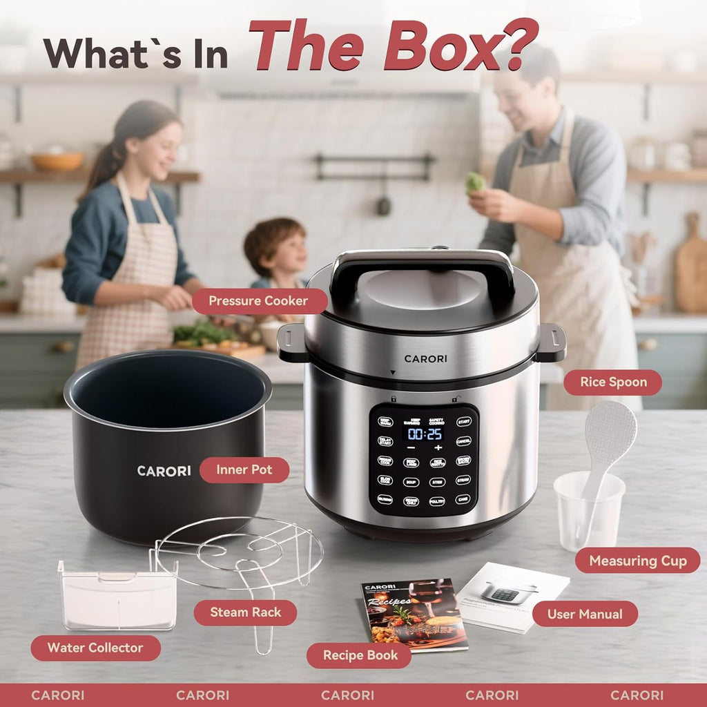 Instant Pot Duo 7-in-1 Electric Pressure Cooker, Slow Cooker, Rice, Steamer, Sauté, Yogurt Maker, Warmer & Sterilizer, Includes App With Over 800 Recipes, Stainless Steel, 6 Quart